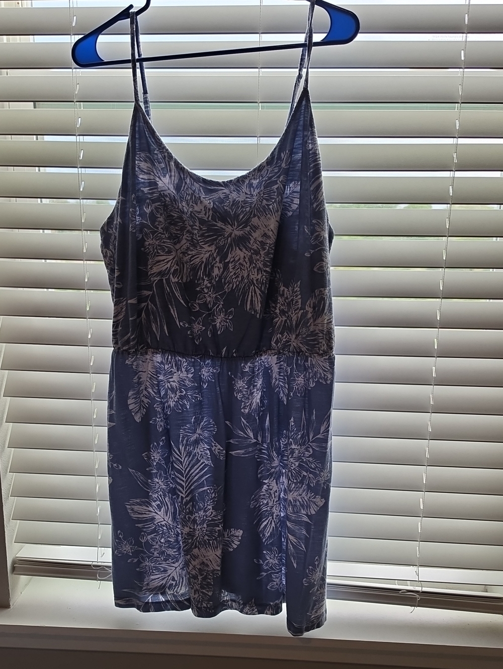 Old Navy Navy Blue Floral Cami Dress